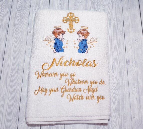 personalised christening towels
