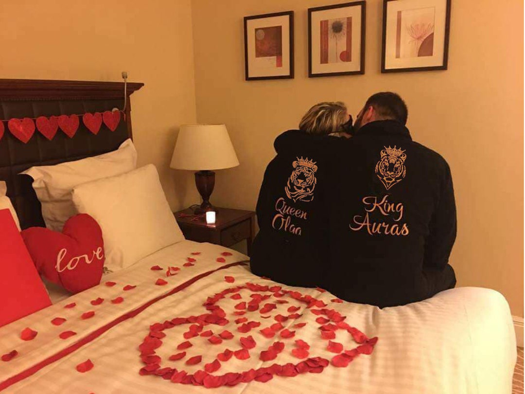 Set of Two Bathrobes, Personalised Custom Men Women Robes Set for