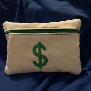Embroidered money bag