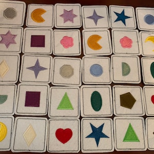 Embroidered memory game