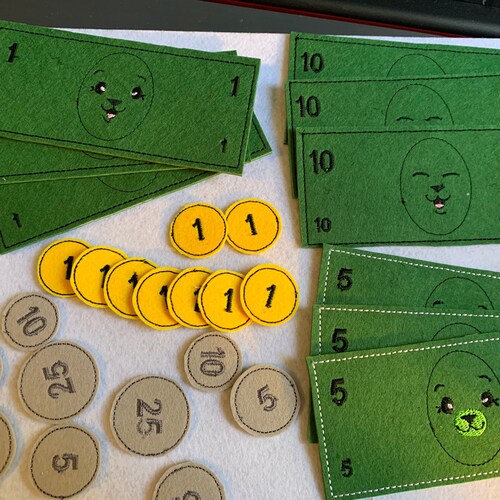 Felt Play Money Toddler Felt Toy Pretend Play Homeschool Etsy