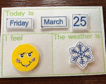 Felt calendar