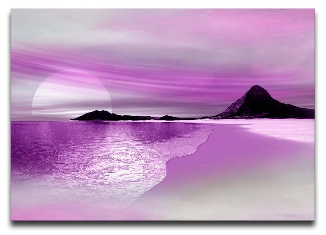 10 Scene Pink Grey Canvas Print Ready to Hang Limited Edition Etsy