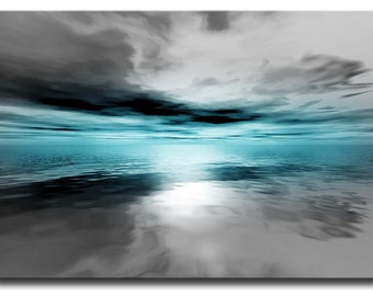 Dreams 1 Teal Canvas Print Ready To Hang Limited Edition Office Living Room Bedroom Abstract Colourfull Modern Art Handmade Original