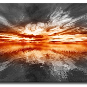 Emot Orange Digital Mixed Media Canvas Print Ready To Hang Limited Edition Office Living Room Bedroom Abstract Colourfull Modern