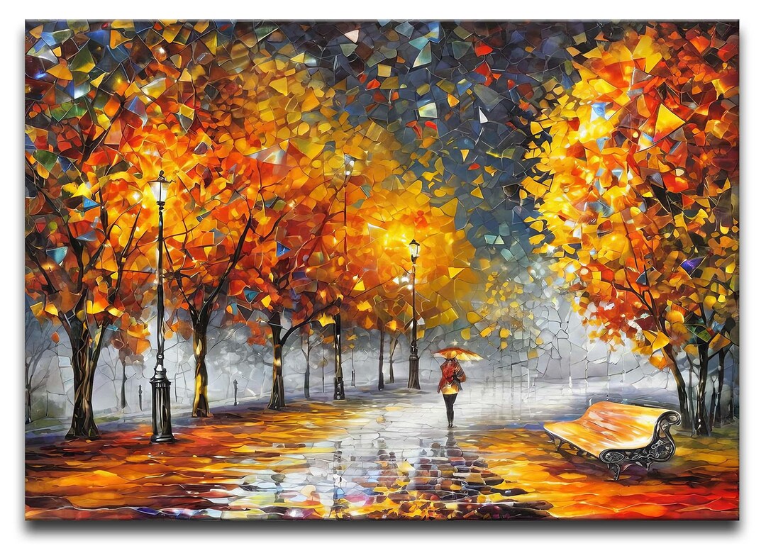 Abstract Park Canvas Print, Colorful Modern Art, Ready to Hang - Etsy