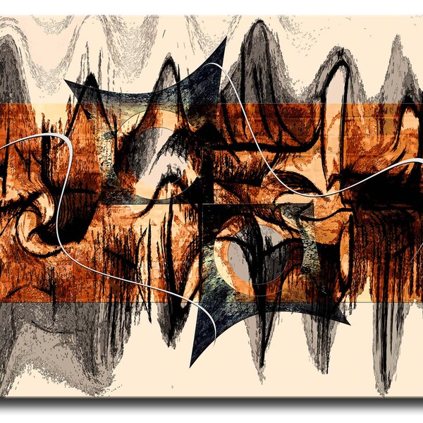 Brown and Cream Wall Art Etsy UK