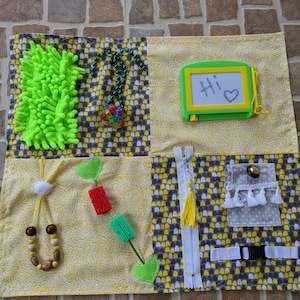 Fidget Blanket, Activity Quilt, Busy Blanket, Sensory Quilt, Tactile Therapy, Alzheimers Activity, Dementia Anxiety, Fiddle Blanket,