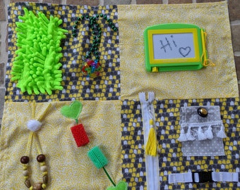 Sensory Fidget Blanket, Activity Quilt for Dementia, Alzheimer's
