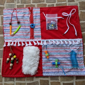Activity Blanket, Fidget Quilt, Alzheimer, Dementia, Autism, Memory Care, Sensory Quilt, Tactile, Restless Hand, Elderly Care, Rehab Therapy