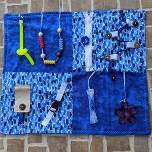 Activity Blanket, Fidget Quilt, Alzheimer, Dementia, Autism, Memory Care, Sensory Quilt, Tactile, Restless Hand, Elderly Care, Rehab Therapy