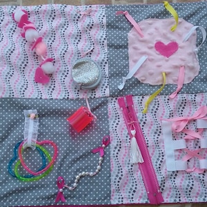 Fidget Blanket, Activity Blanket, Sensory Blanket, Alzheimers, Dementia, Autism, ADHD, ADD, Brain Trauma, Stroke therapy, Special Needs