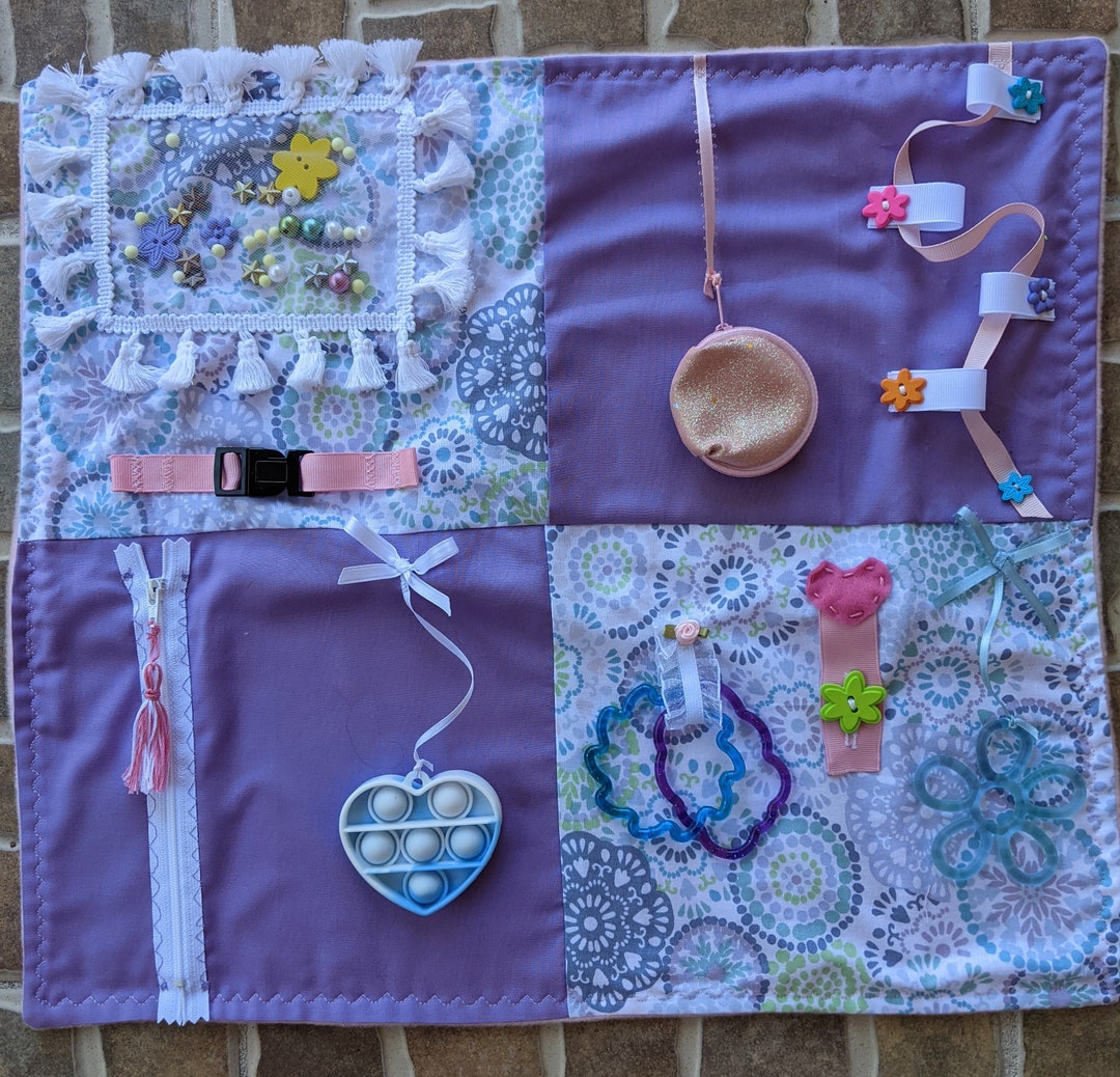 Fidget Blanket, Dementia Gift, Alzheimers, Busy Blanket, Sensory Quilt