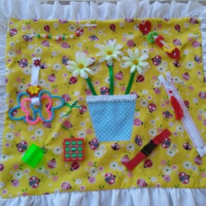 Fidget Blanket, Activity Blanket, Fidget Quilt, Sensory Quilt, Alzheimers Therapy, Dementia Therapy, Special Needs, Elderly Care, Autism