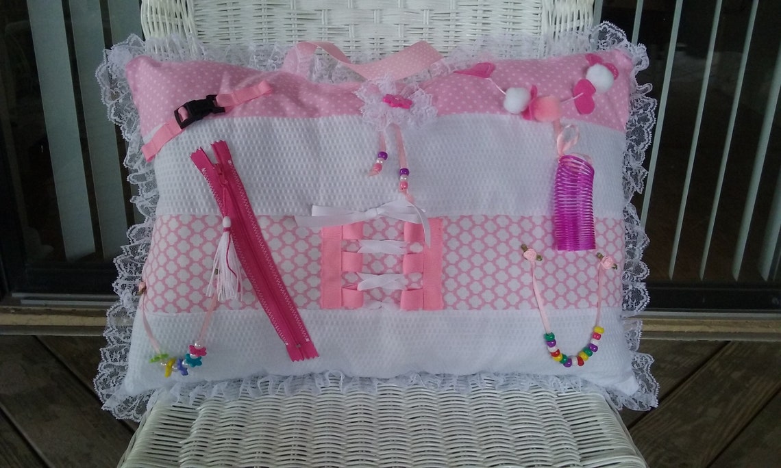 Fidget Pillow Activity Pillow Alzheimers Therapy Dementia Etsy