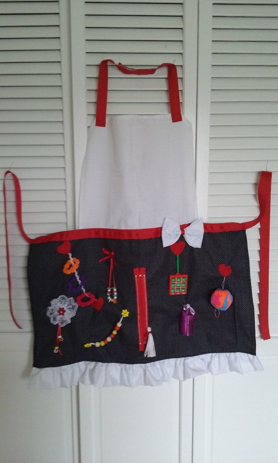 Display only Activity Apron sensory apron Alzheimer/'s Dementia Senior Care ADULT SIZE Busy Apron Made to Order Fidget Apron