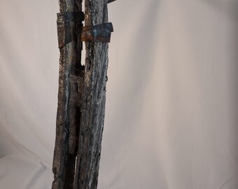 Aluminum & Steel Balance Art | Handmade Contemporary Metal Casting