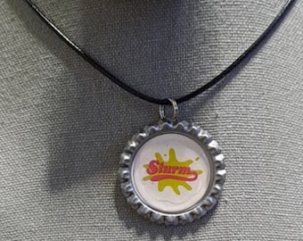 Futurama Slurm Bottlecap Necklace