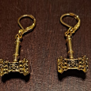 World of Warcraft Orgrim Doomhammer Dangle Earrings