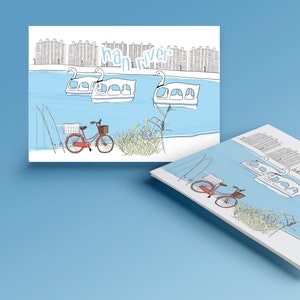 Carte postale Han river Seoul