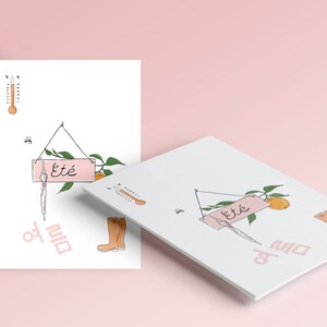carte de voeux "summer" + enveloppe
