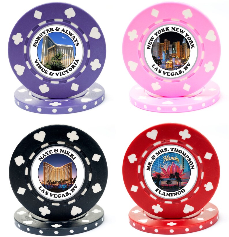 50 LAS VEGAS WEDDING Poker Chips Etsy