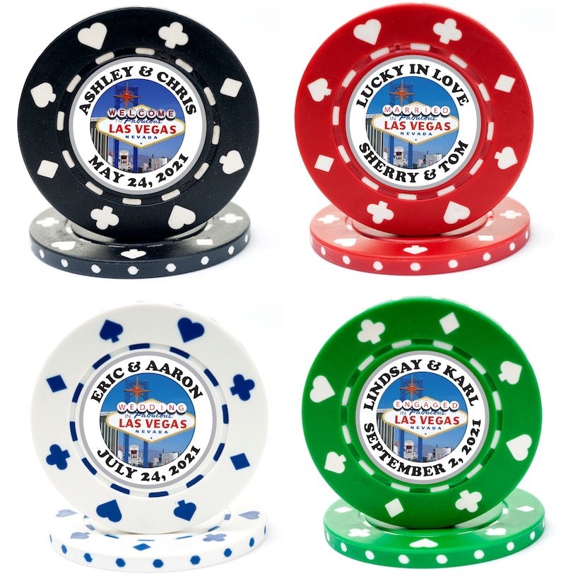 50 LAS VEGAS WEDDING Poker Chips Etsy