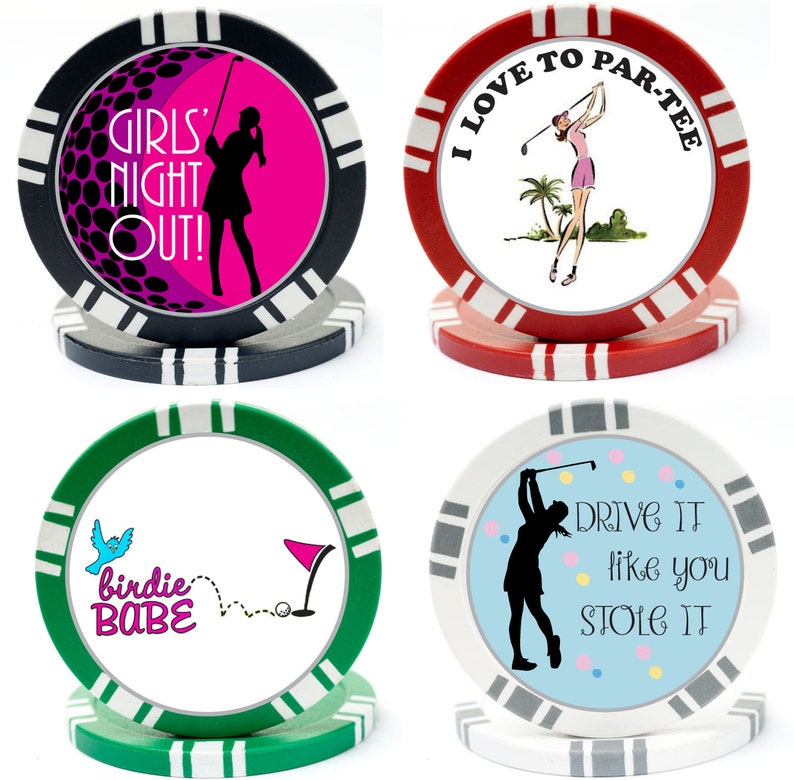 25 Ladies Golf Ball Markers Includes Carrying Case Ladies Etsy