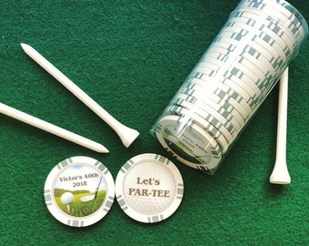 100 Custom Golf Ball Markers With Carrying Tube, Golf Ball Markers, Golf Markers, Poker Chip, Poker Chip Golf Ball Markers, Bachelor Party