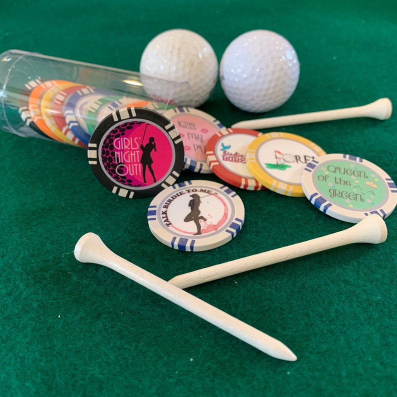 25 Ladies Golf Ball Markers Includes Carrying Case Ladies Etsy