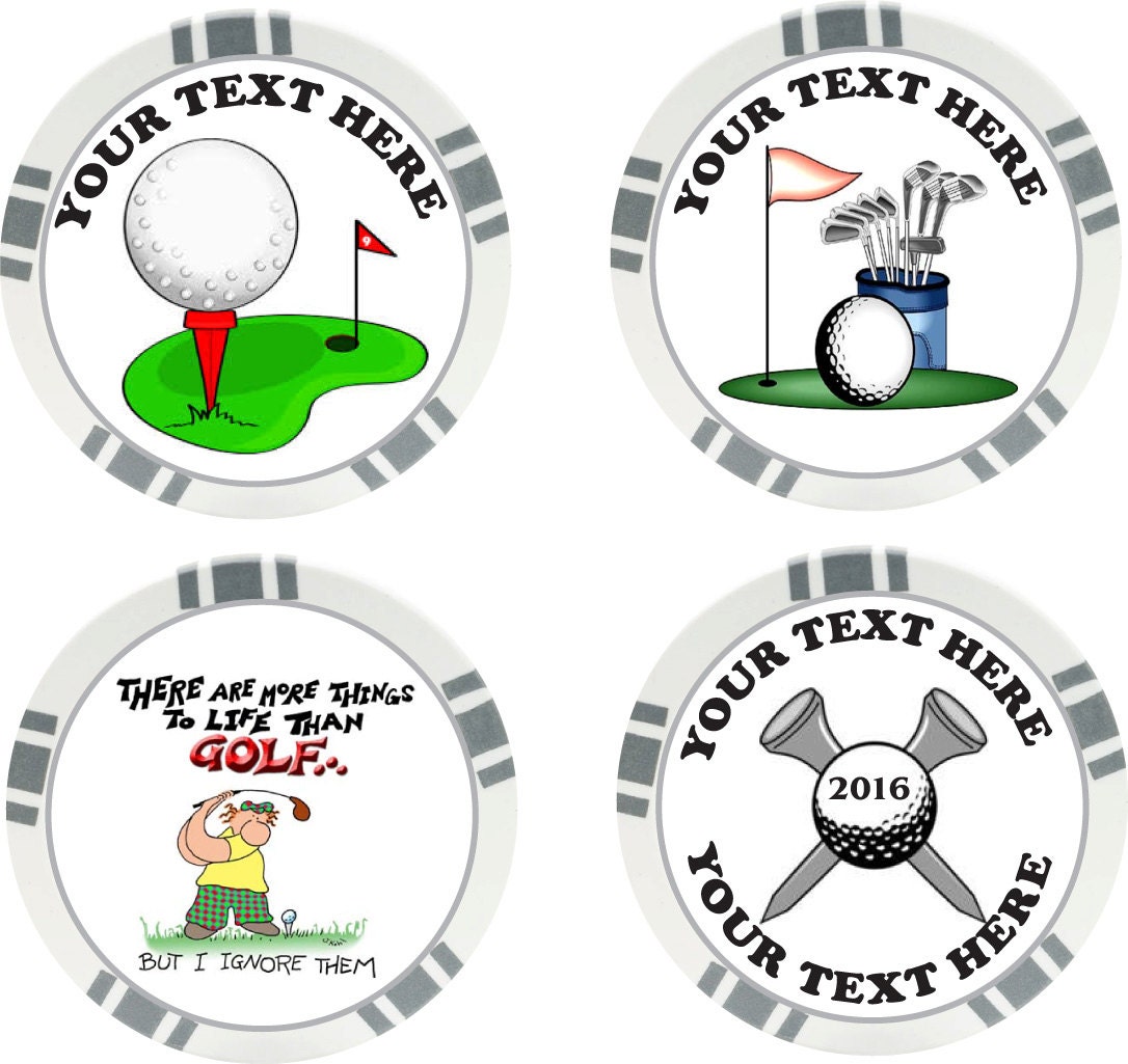 50 White Custom Golf Ball Markers That Include 2 Clear Etsy