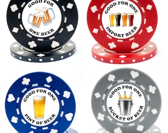 Custom Drink Chips, Drink Token, Free Drink, Drink Chips, Poker Chip Drink Token, Free Beer, Wedding Drink Chips,Bar Token, Pub Token