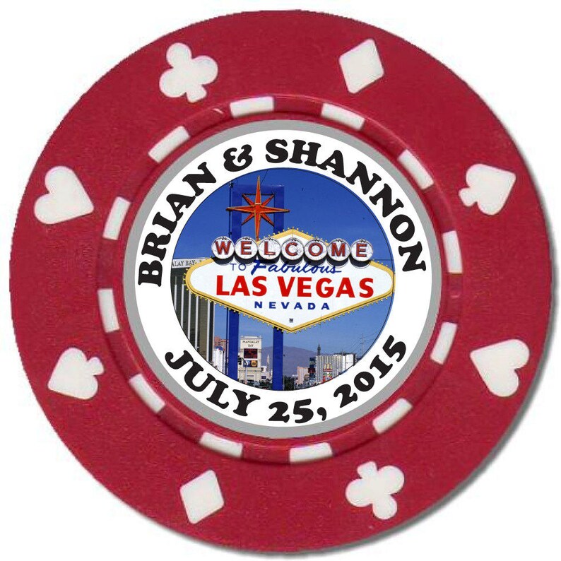25 Custom Unique Wedding Poker Chip Favors