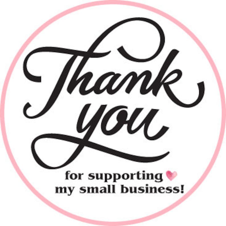 Thank You for Your Supporting My Small Business Stickers | Etsy