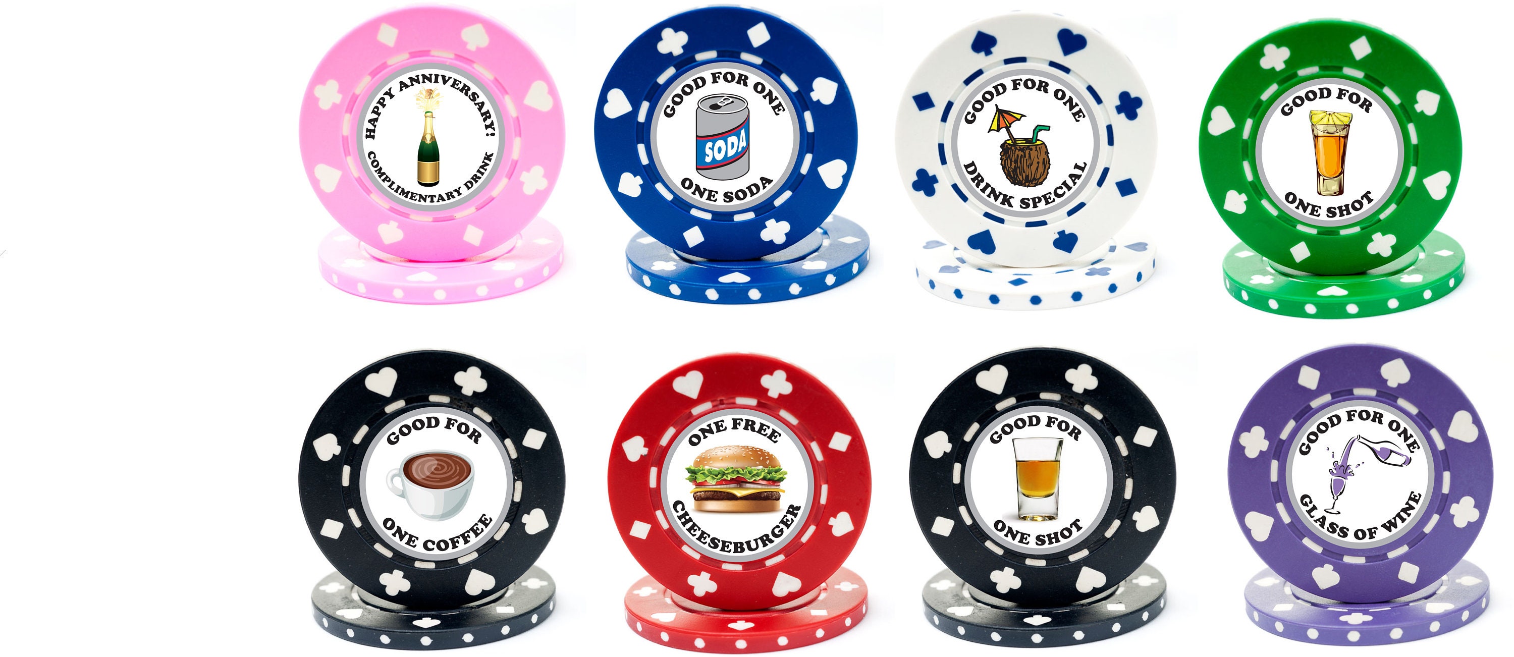 Custom Photo/text/logo Poker Chips, Design Your Own Poker Set, Company