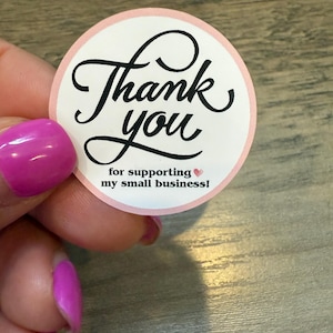 Thank you for your Supporting My Small Business Stickers, Thank you stickers, Thank you Decals, Thank you, Package stickers, Business Decal