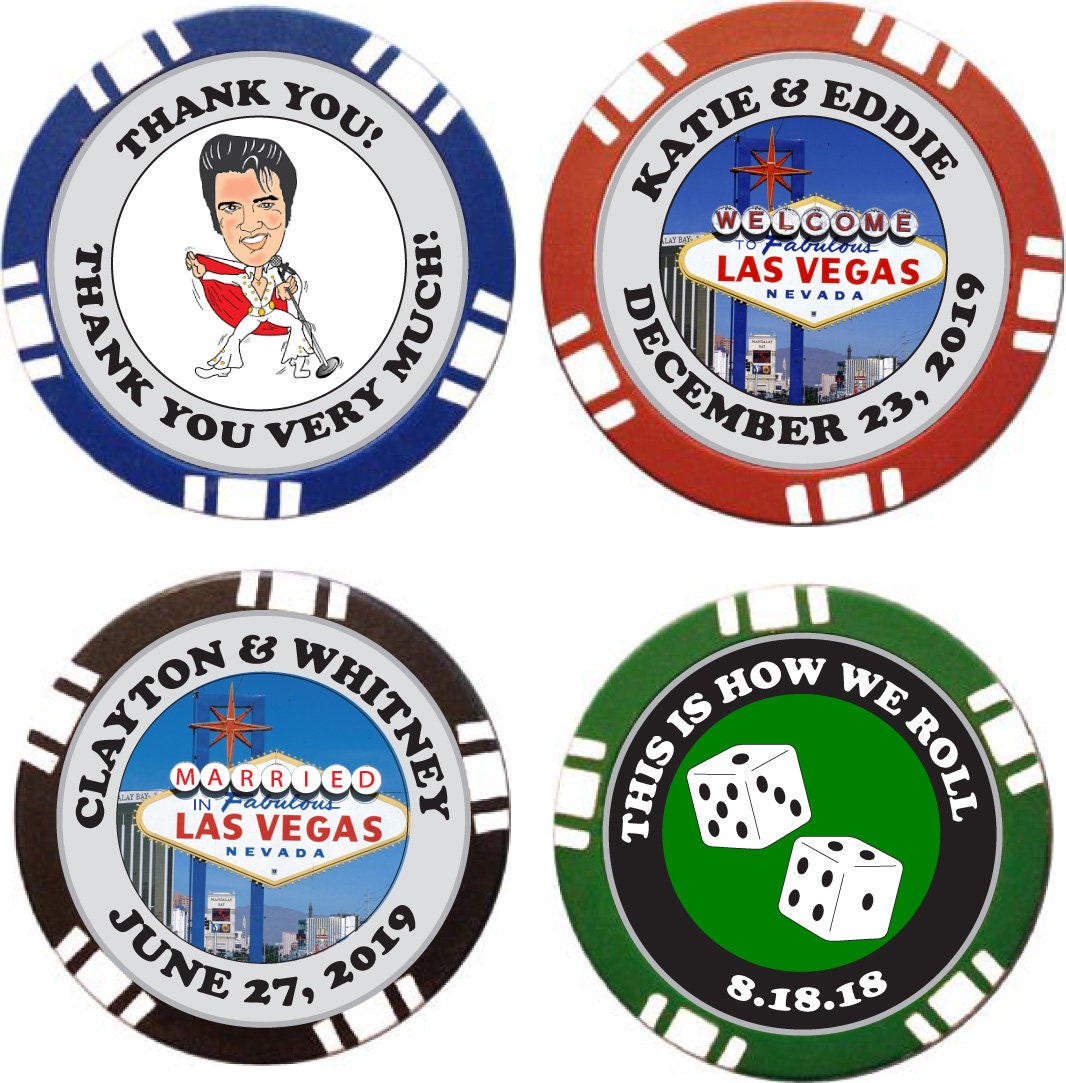 25 Custom Unique LAS VEGAS STYLE Wedding Poker Chips Etsy