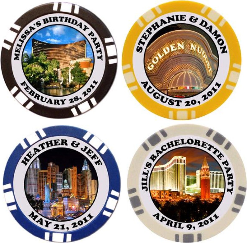 25 Custom Unique LAS VEGAS STYLE Wedding Poker Chips Etsy