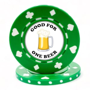 Beer Chips - Ready to Ship! Good for one beer, drink chips, bar chips, free drinks,
