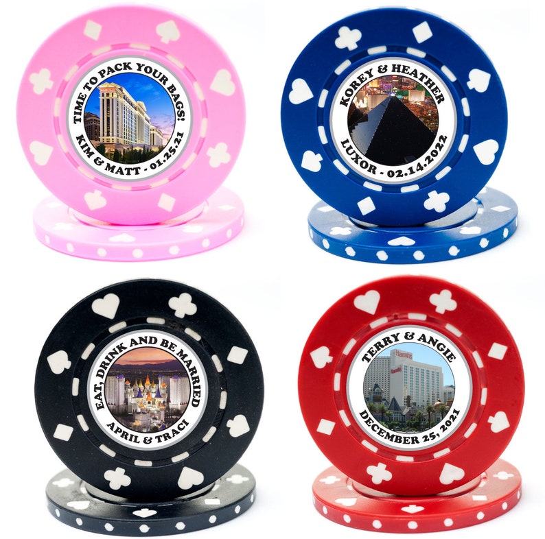 50 LAS VEGAS WEDDING Poker Chips Etsy