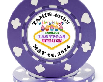25 Custom BIRTHDAY Magnetic Poker Chips