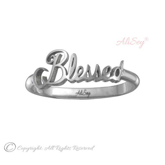 Blessed ring sterling silver discount