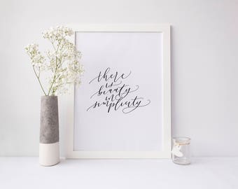 there is beauty in simplicity print | 8x10 instant digital print