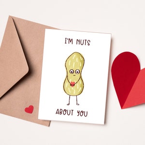 Karte zum Valentinstag Mann, Frau, ich bin verrückt nach dir, Karte und Drucke, Valentinstag