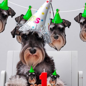 Bannière personnalisée avec photo d'animal de compagnie : décorations personnalisées pour anniversaires de chiens et de chats, mariages, événements