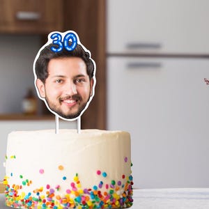 Topper per torta con volto personalizzato: decorazione personalizzata per compleanni, lauree e feste