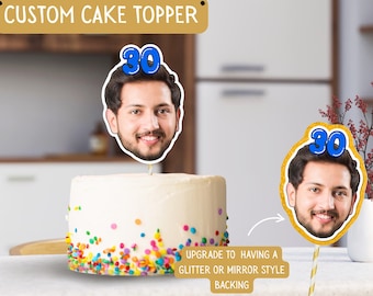 Personalised Face Cake Topper: Custom Decoration for Birthdays, Graduations & Parties
