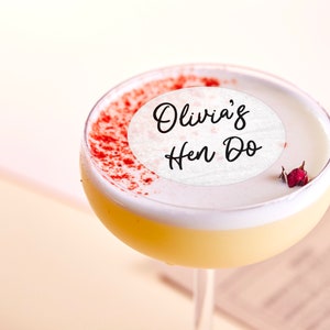 Personalized Edible Cocktail Toppers for Hen Parties, Stag Dos & Weddings - Custom Wafer Sheet Decorations
