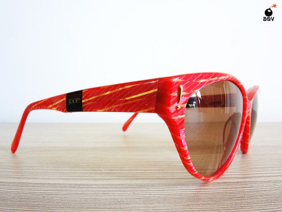 vintage sunglasses JOOP 735 cat eye style red fra… - image 3