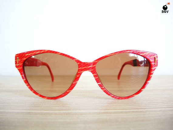 vintage sunglasses JOOP 735 cat eye style red fra… - image 2